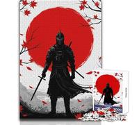 Samurai Warrior with Rising Sun for Adults 1000 Piece Puzzle Educational Fun Learning Activity Game Perfect Thoughtful Gift for Any Occasion Size 38x52cm