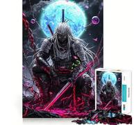 Samurai Warrior with Sword 1000 Piece Jigsaw Puzzles for Teenagers Strong Logic Toy Calm Escape Clear Edge Birthday Gift (38x52cm)