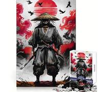 Samurai Warrior with Swords And Straw Hat for Adults 1000 Piece Jigsaw Puzzle Mind Exercise Toy Family Joy Precision Cut Lovely Gift (38x52cm)