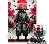 Samurai Warrior with Swords And Straw Hat for Adults 1000 Piece Jigsaw Puzzle Mind Exercise Toy Family Joy Precision Cut Lovely Gift (38x52cm)
