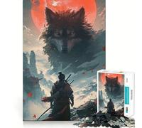 Samurai Warrior Wolf 1000 Piece Jigsaws for Teenagers Puzzle Reason Skill Toy Mental Relax Exact Cut (50x75cm)