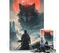 Samurai Warrior Wolf 1000 Piece Jigsaws for Teenagers Puzzle Reason Skill Toy Mental Relax Exact Cut (50x75cm)