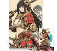 Samurai Warrior Woman for Adults 1000 Piece Jigsaw Puzzle Mind Exercise Toy Family Joy Precision Cut Lovely Gift (38x26cm)