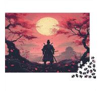 Samurai WarriorPuzzles 1000 Pieces for Adults for Adults 1000 Piece Puzzle Educational Challenge Games Home DecoratioTraditional Japanese Art