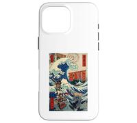 Samurai Warriors Great Wave Japanese Ukiyo-e Katana Bushido Case for iPhone 16 Pro Max