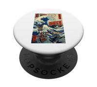 Samurai Warriors Great Wave Japanese Ukiyo-e Katana Bushido PopSockets Adhesive PopGrip
