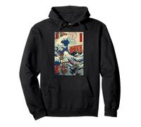 Samurai Warriors Great Wave Japanese Ukiyo-e Katana Bushido Pullover Hoodie