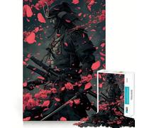 Samurai Warriors In Sakura 1000 Piece Jigsaw Puzzles for Adults Teenagers Wise Think Toy Stress Relief Clear Cut (50x75cm)
