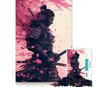 Samurai Warriors In Sakura 1000 Piece Jigsaws for Adults Puzzle Strengthen Memory Warm Time Clean Edge (50x75cm)