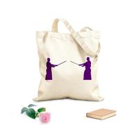 Samurai Warriors Japan Asian Cotton Canvas Shopping Bag 340g/m² thick fabric Uses as a gift bag