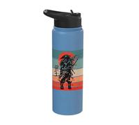 Samurai Warriors, Japanese Swordsman, Yasuke Black Stainless Steel Insulated Water Bottle