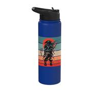 Samurai Warriors, Japanese Swordsman, Yasuke Black Stainless Steel Insulated Water Bottle