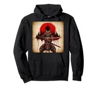 Samurai Werewolf Warrior Dark Japanese Mythology Art Pullover Hoodie