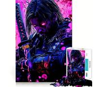 Samurai with Glowing Eyes 1000 Piece Jigsaw Puzzles for Teenagers Intellect Toy Family Time Quality Cut Unique Gift (38x26cm)