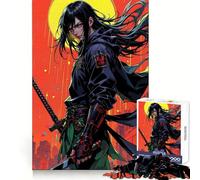 Samurai with Red Eyes Teenager Jigsaw Puzzles 1000 Pieces Mind Puzzle Casual Relax Image Assembly Heartfelt Gift (50x75cm)