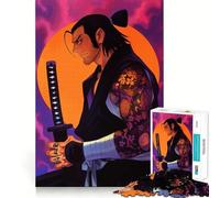 Samurai with Tattoo 1000 Piece Jigsaw Puzzles for Teenagers Jigsaw Recall Build Easy Leisure Neat Cut Santa Wish Gift (50x75cm)
