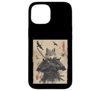 Samurai Wolf, Japanese ukiyo-e Warrior Ninja Wolf Anime Case for iPhone 15