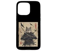 Samurai Wolf, Japanese ukiyo-e Warrior Ninja Wolf Anime Case for iPhone 15 Pro Max