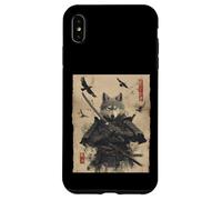 Samurai Wolf, Japanese ukiyo-e Warrior Ninja Wolf Anime Case for iPhone XS Max