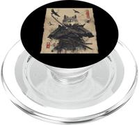 Samurai Wolf, Japanese ukiyo-e Warrior Ninja Wolf Anime PopSockets PopGrip for MagSafe