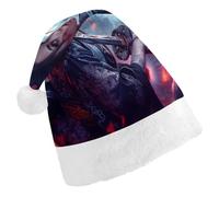 Samurai Woman Adult Santa Hat for Women Men Red Christmas Hats Classic Party Headwear