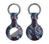 Samurai Woman And Evil Silicone Case for Airtag Holder Keyring with Item Tag Finders Accessories