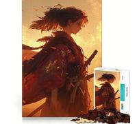 Samurai Woman Jigsaw Puzzles for Adults1000 Pieces Clear Logic Toy Leisure Time Perfect Cut Creative Gift (50x75cm)