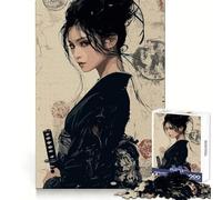 Samurai Woman Portrait 1000 Piece Jigsaw Puzzles for Adults Mind Skill Toy Casual Relax Design Assembly Art Collection Piece (38x52cm)