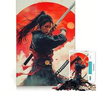 Samurai Woman Warrior Jigsaw Puzzles for Adults1000 Pieces Clear Logic Toy Leisure Time Perfect Cut Creative Gift (50x75cm)