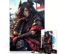 Samurai Woman with Katana 1000 Piece Jigsaw Puzzles for Adults Jigsaw Mind Puzzle Mind Calm Art Assembly Unique Gift (38x52cm)