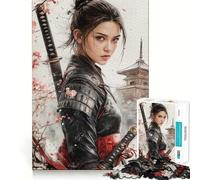 Samurai Woman with Katana 1000 Piece Jigsaw Puzzles for Adults Mind Skill Toy Casual Relax Design Assembly Art Collection Piece (38x52cm)