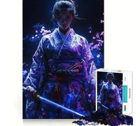 Samurai Woman with Swords 1000 Piece Jigsaw Puzzle for Adults Smart Reason Toy Home Enjoy Sharp Edge Santa Wish Item (50x75cm)