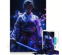 Samurai Woman with Swords 1000 Piece Jigsaw Puzzles for Adults Mind Skill Toy Casual Relax Design Assembly Art Collection Piece (38x52cm)