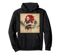 Samurai Yeti Warrior Japanese Mythology Ink Art Pullover Hoodie