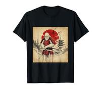 Samurai Yeti Warrior Japanese Mythology Ink Art T-Shirt