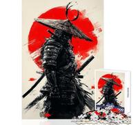 Samurai's Red Dawn Jigsaw 1000 Pieces for Teenagers Improve Overall Mental Performance Mindful Soothing Leisure Game (38x52cm)