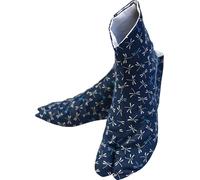 SAMURAITABI 091-teiban> Samurai Tabi Socks, Japanese Style, Men's, Women's, Kids, Patterned Tabi Socks, (9.5UK, Dragonfly Navy)