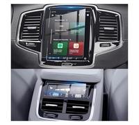 SAMWDK 2 PCS Tempered Glass Screen Protector For Volvo XC40 For XC60 2016-2021 Car GPS Navigation Rear Seat Air Conditioning Auto Navigation Screen Protector(116x42mm and gps)