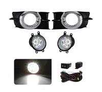 SAMWDK Fog Lights Led Fog Light For Toyota For Wish 2009 2010 2011 2012 Halogen Car Kit Bumper Lamp Daytime RunningLight DRL Daylight Accessories FogLamp(LED Head Lamp)
