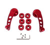 SAMWDK Glass Lifter Silver Black Red Car Interior Manual Door Window Winder Riser Handle Crank Replacement Truck Auto Accessories Aluminum Universal Car Window Regulator(Red)