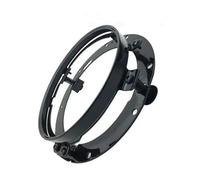 SAMWDK Motorcycle Front Headlight 1PCS 7 Inch LED Headlights Trim Ring, Black/Chrome Round Mounting Bracket For 7Inch LED Headlights Motorcycles(1PCS BLACK)