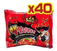 Samyang Double 2X Spicy Hot Chicken Ramen Noodles 140g (Pack of 40) HALAL