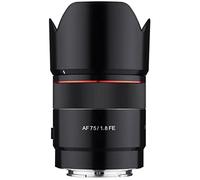 Samyang AF 75mm F1.8 Compact Auto Focus Telephoto Lens for Sony FE Mount, Black (SYIO75AF-E)