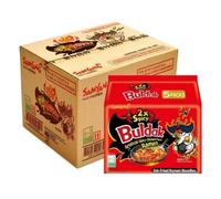 Samyang Buldak 2x Spicy Hot Chicken Flavour Ramen Multipack 140g x 40 Packs | Authentic Korean Instant Noodles | Extra Hot Fire Noodles | Challenge Ramen | Imported Korean Food