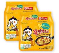 Samyang Buldak Hot Chicken Flavour Ramen Cheese Multipack 140g x 10 Packs | Authentic Korean Instant Noodles | Spicy Cheese Ramen | Fire Noodles | Imported Korean Food