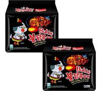 Samyang Buldak Hot Chicken Flavour Ramen Multipack 140g x 10 Packs | Authentic Korean Spicy Instant Noodles | Fire Noodles | Quick & Easy Meal | Imported Korean Ramen