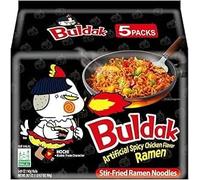 Samyang Buldak Hot Chicken Flavour Ramen Multipack 140g x 5 Packs | Authentic Korean Spicy Instant Noodles | Fire Noodles | Quick & Easy Meal | Imported Korean Ramen