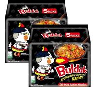 Samyang Buldak Hot Chicken Ramen Noodles Pack of 10 - Korean Spicy Chicken Instant Ramen, Extremely Hot Fire Noodles Multipack, Thick & Chewy Ramen Noodles, Authentic Buldak Noodles