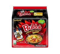 Samyang Buldak Hot Spicy Chicken Ramen Noodle Korean Stir-Fried Ramen Original Stew (Pack of 5)