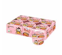 Samyang Bulldaak Carbonara Hot Chicken Flavour Ramen Multipack Instant Noodles, 6 x 105g - Creamy & Fiery Korean Style Spicy Chicken Flavour | Quick & Easy By Red Rainbow